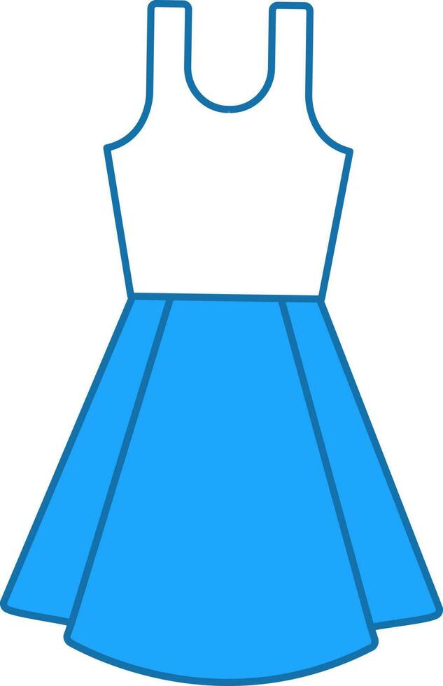moderno vestito icona o simbolo nel blu e bianca colore. vettore