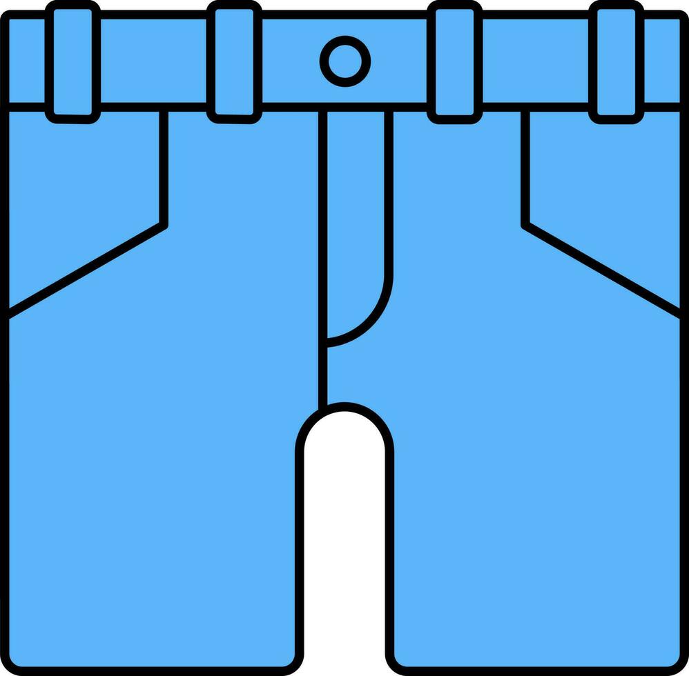 blu illustrazione di corto ansimare icona. vettore