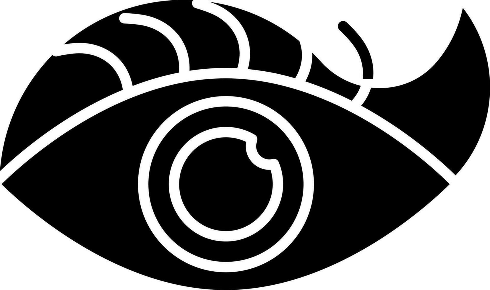 illustrazione di occhio trucco icona nel glifo stile. vettore