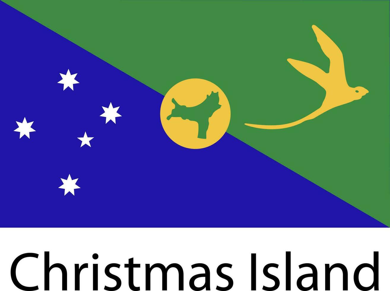 nazionale bandiera icona Natale isola vettore