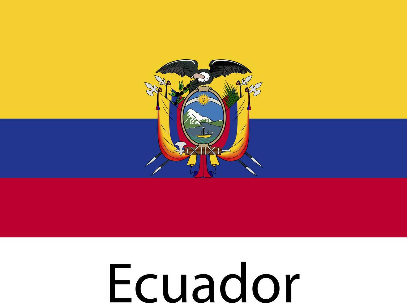 nazionale bandiera icona ecuador vettore