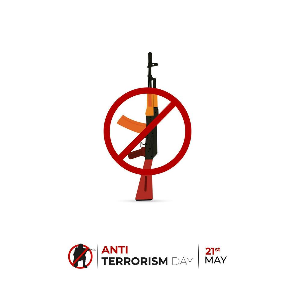 nazionale anti terrorismo giorno sociale media inviare vettore