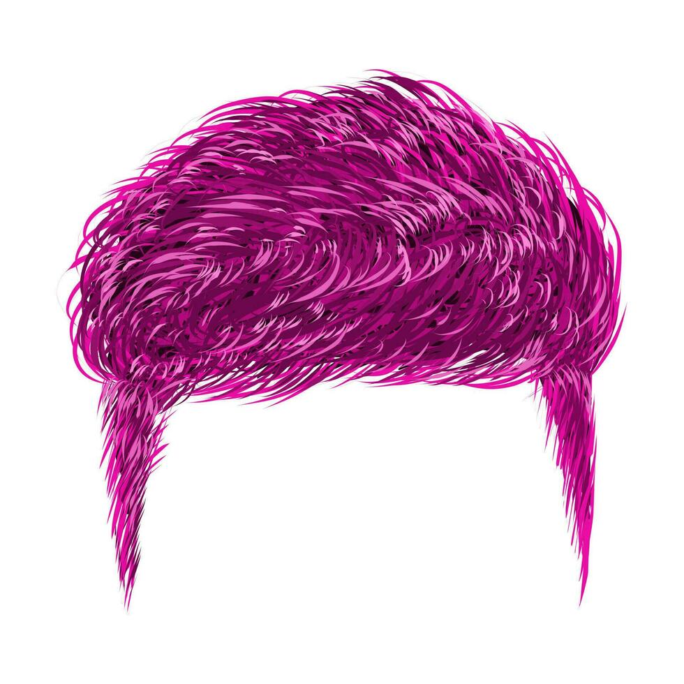 illustrazione di un' viola capelli stile per uomini vettore