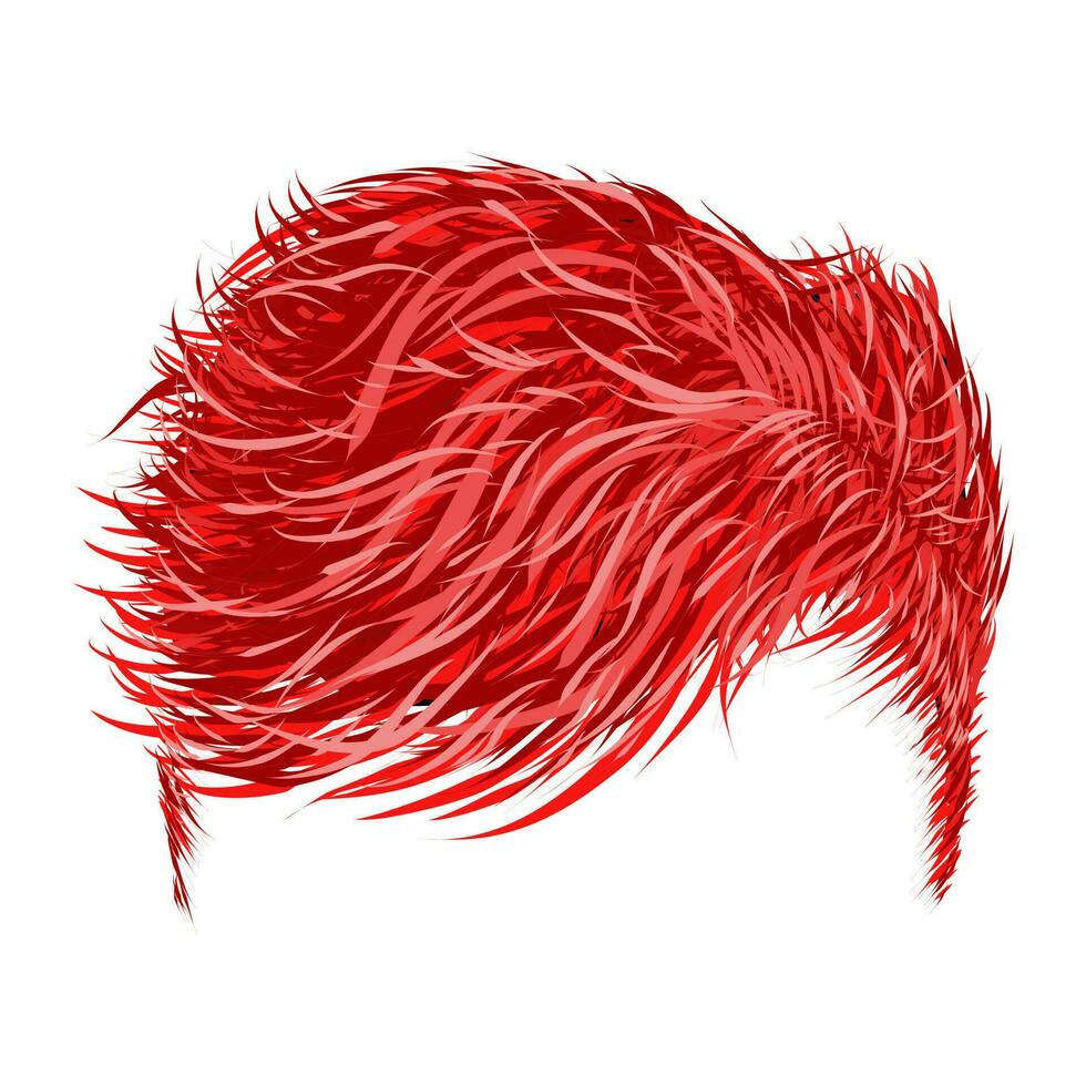 illustrazione di un' rosso capelli stile per uomini vettore
