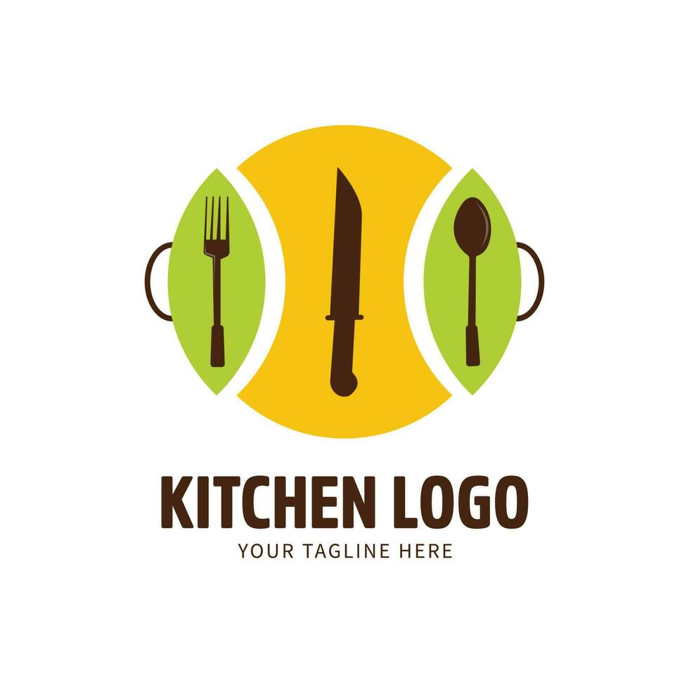 webkitchen e ristorante logo design vettore modello