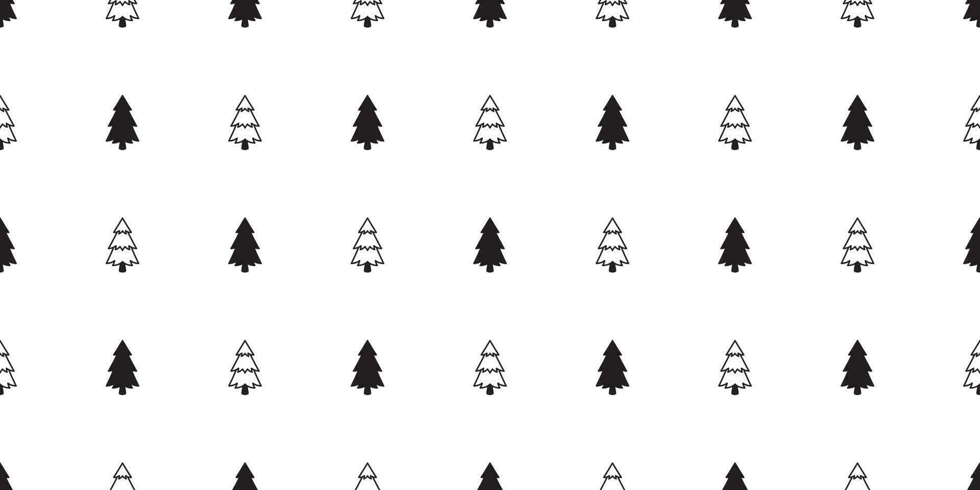 Natale albero senza soluzione di continuità modello vettore Santa Claus neve montagna legna foresta sciarpa isolato cartone animato illustrazione piastrella sfondo ripetere sfondo