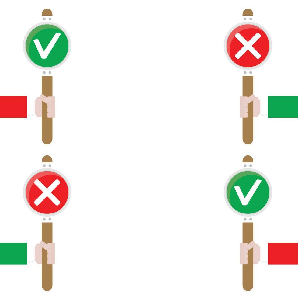 giusto di scelta bandiera modello concetto vettore