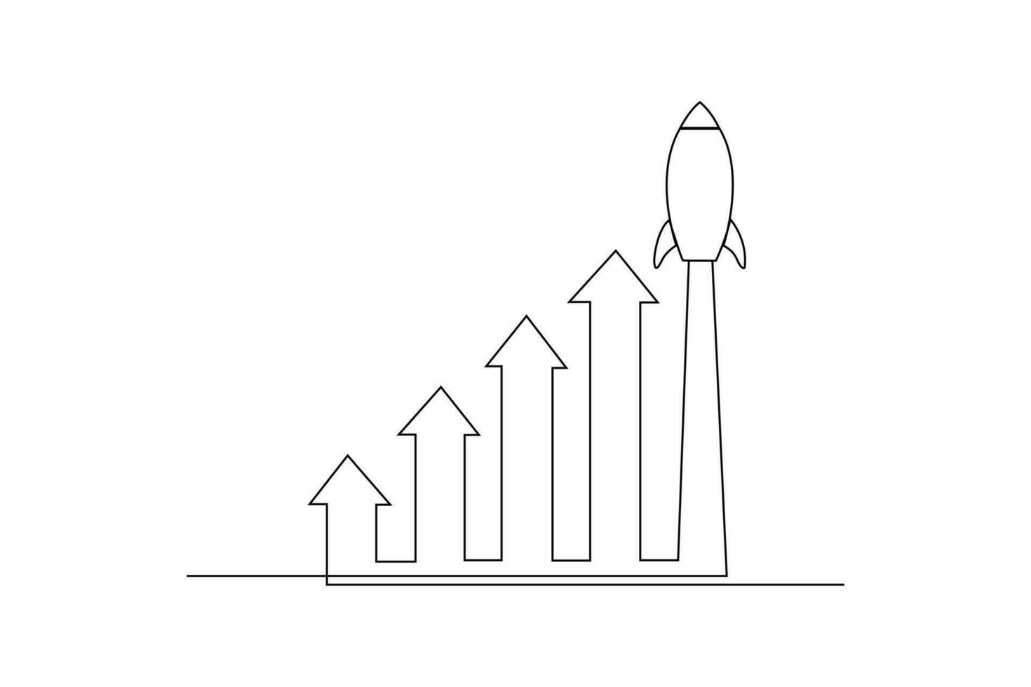 continuo una linea disegno alle stelle attività commerciale grafico. attività commerciale grafici concetto. singolo linea disegno design grafico vettore illustrazione