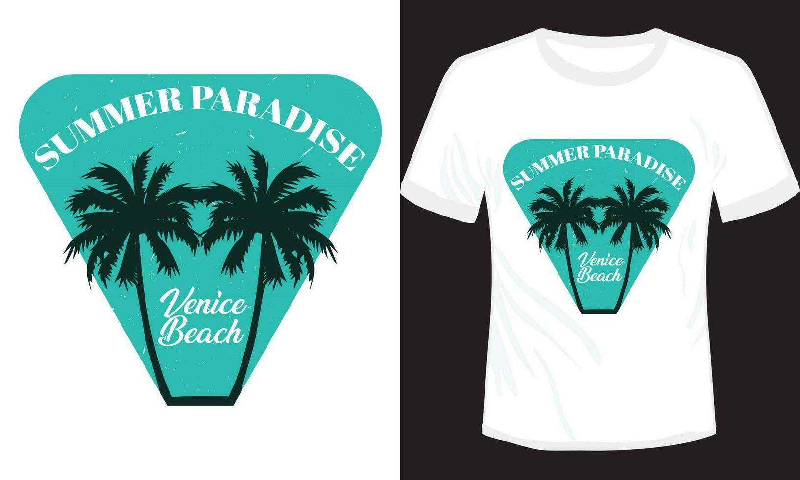 estate Paradiso vince spiaggia maglietta design vettore illustrazione