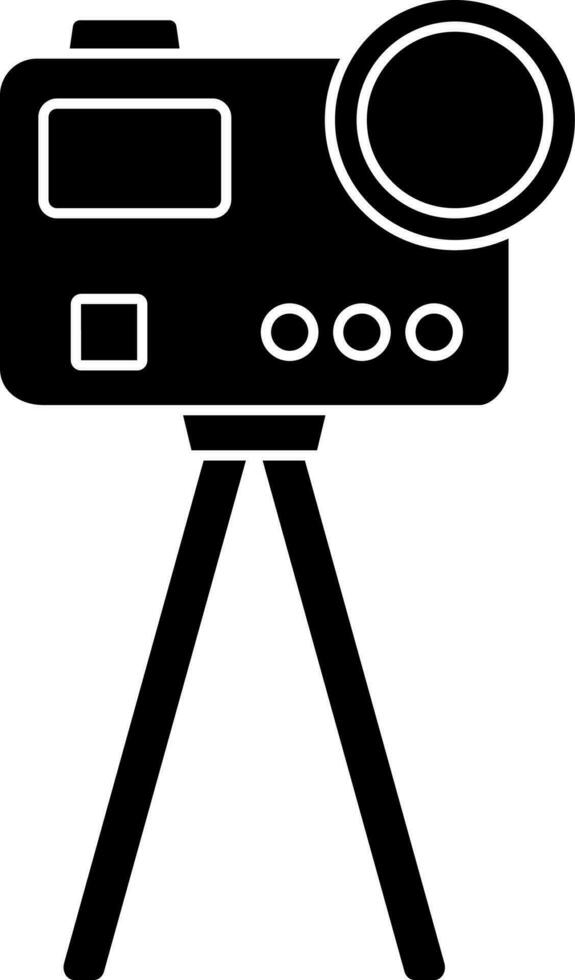 telecamera su In piedi icona vettore