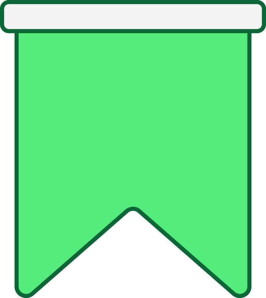 verde bandierina bandiera icona nel piatto stile. vettore