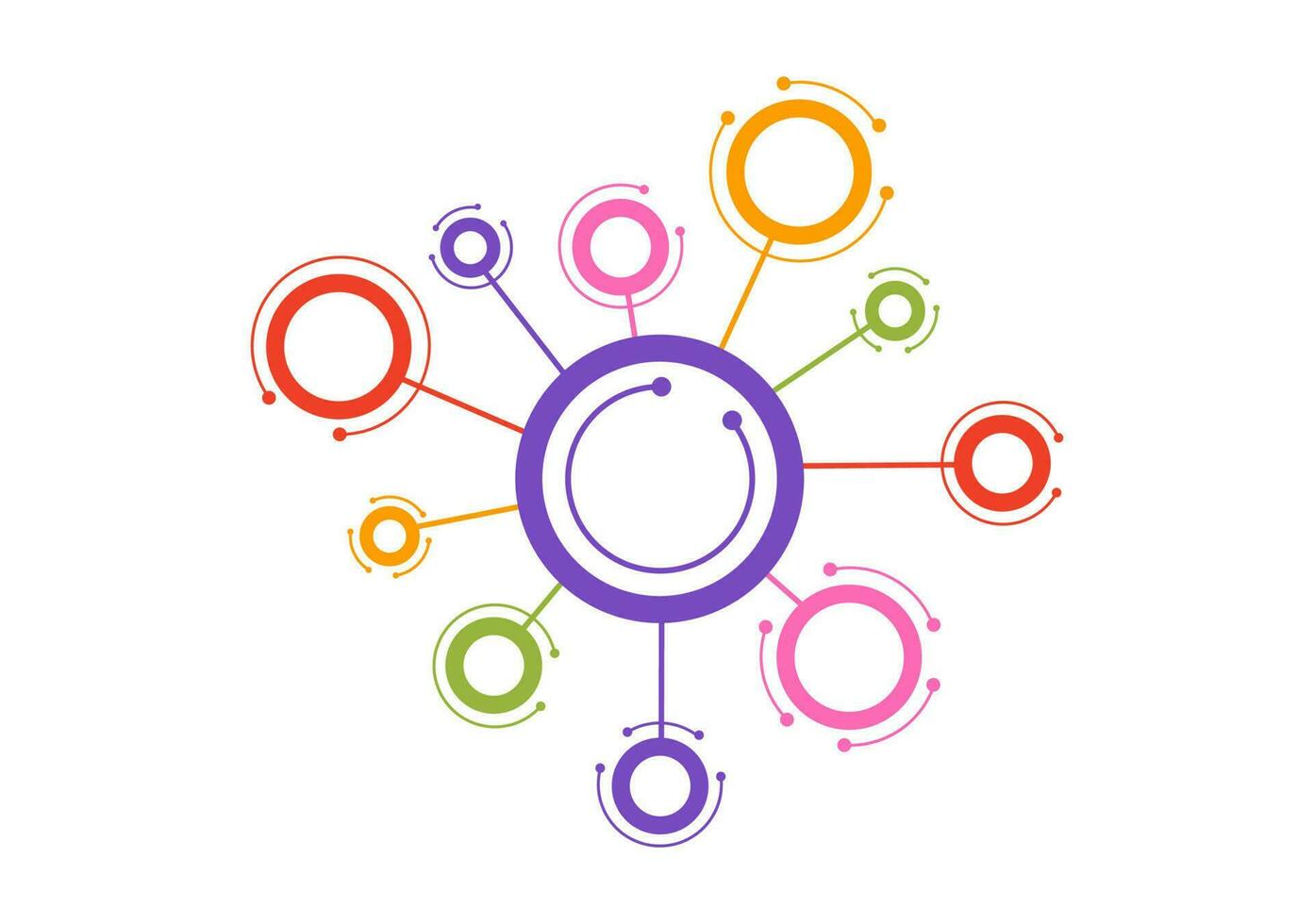 astratto sociale Rete vettore illustrazione con poligonale cerchi forme, molecole tecnologia e collegamento puntini o Linee nel mano disegnato modelli