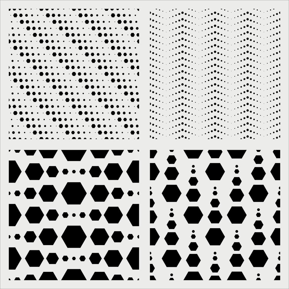 seamless pattern esagonale impostato vettore