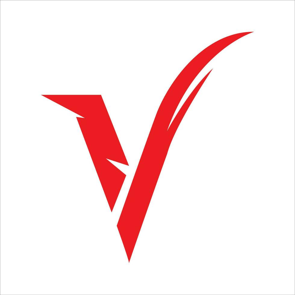 v vettore logo design