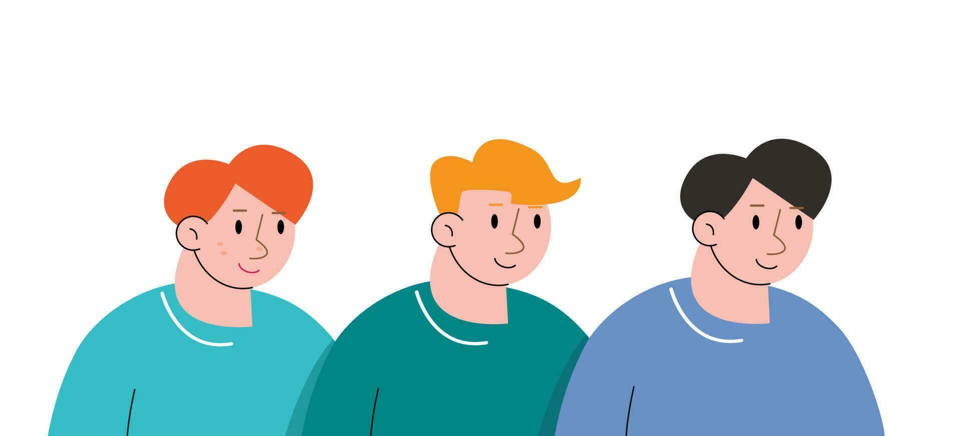 gruppo di persone avatar cartone animato vettore illustrazione