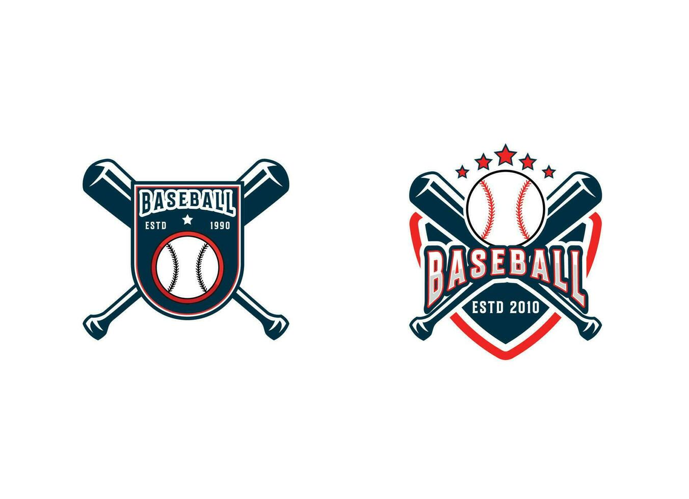 baseball logo design. baseball softball squadra club accademia campionato logo modello vettore