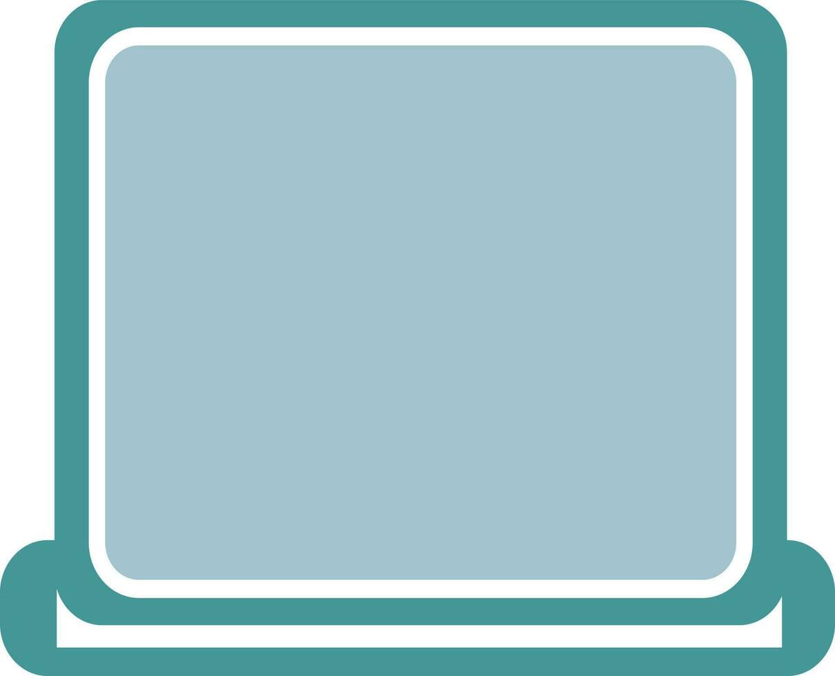 piatto illustrazione di un' il computer portatile schermo icona. vettore