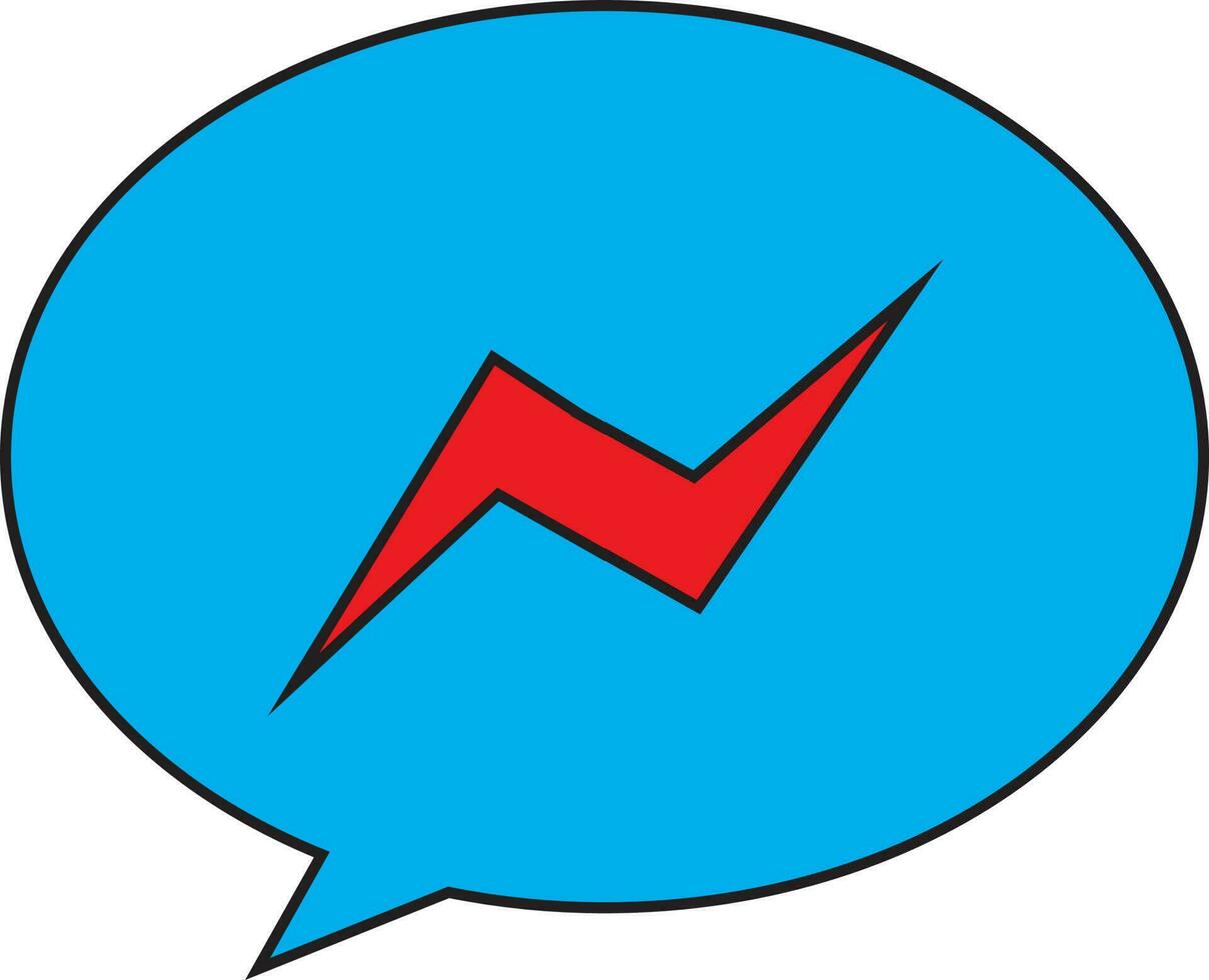rosso e blu Facebook messaggero logo. vettore