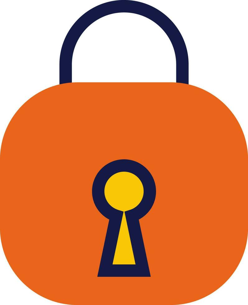 piatto illustrazione di un' serratura icona. vettore