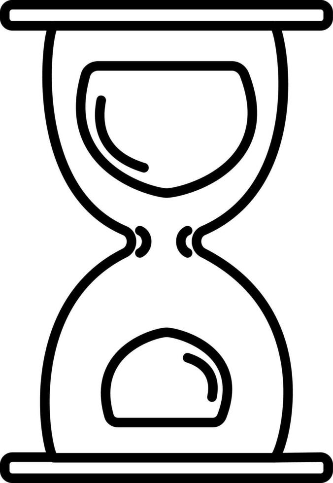 vettore cartello o simbolo di clessidra o sabbia orologio.
