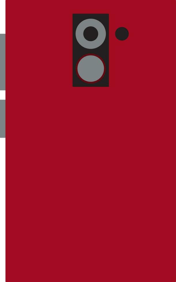 isolato rosso e grigio telecamera smartphone. vettore