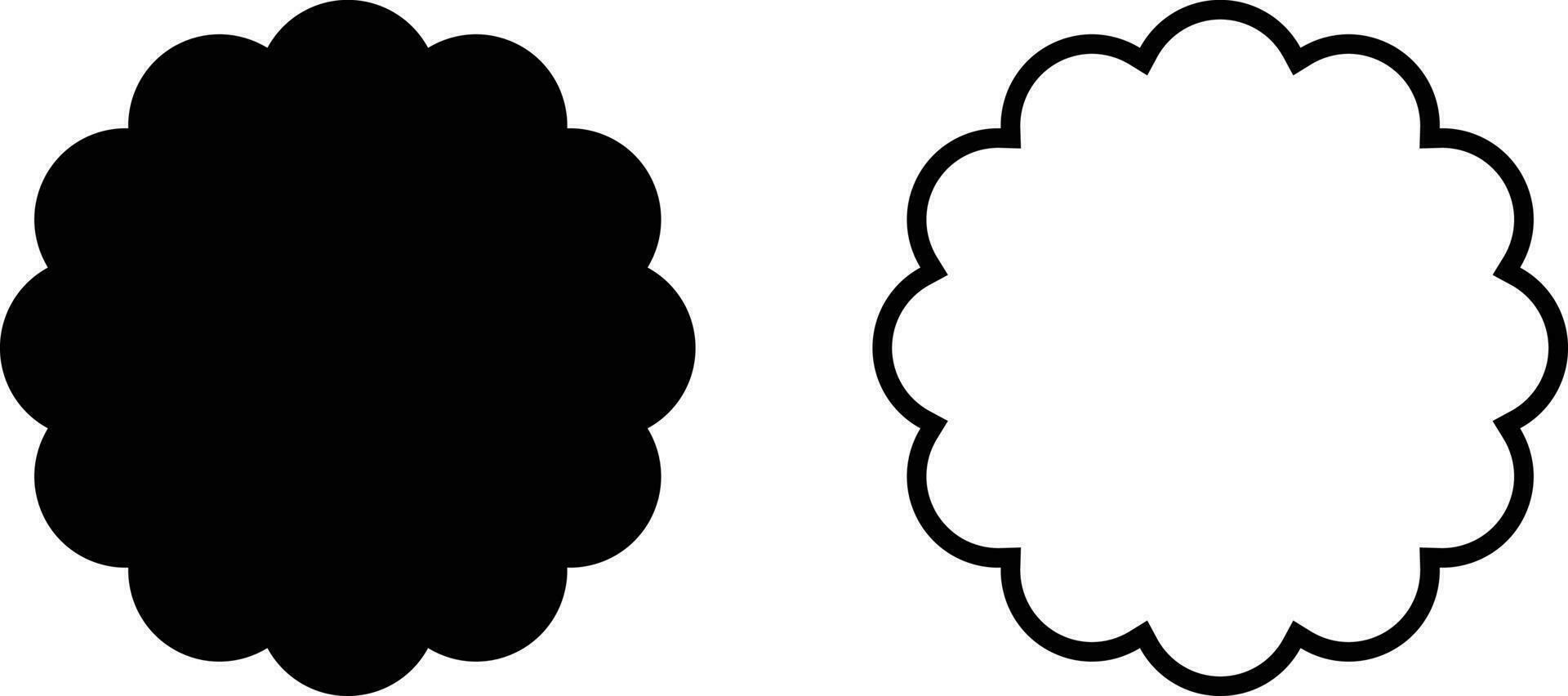 a smerlo cerchio forma impostato vettore nel Due stili isolato su bianca sfondo