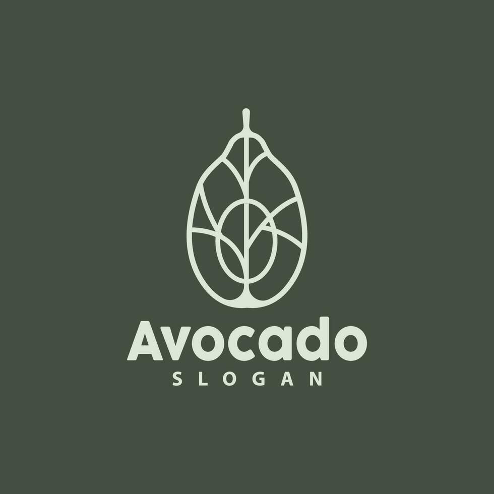 avocado logo, fresco frutta vettore, simbolo icona design vettore
