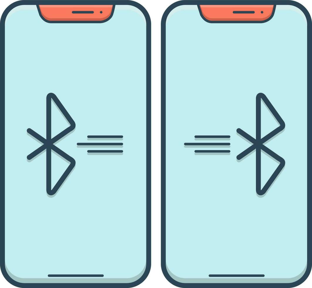 colore icona per Bluetooth connettività vettore
