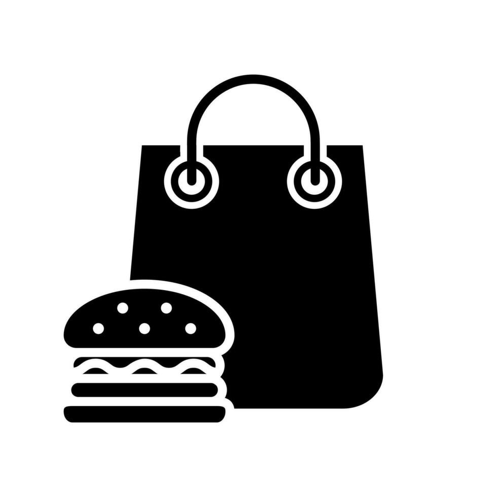 cibo consegna icona vettore. porta via cibo illustrazione cartello. veloce cibo simbolo o logo. vettore