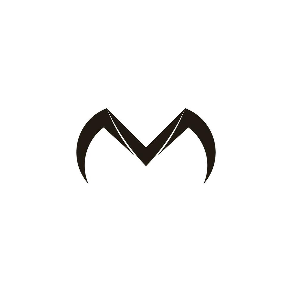 lettera mv semplice geometrico logo vettore