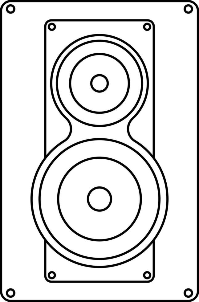 impostato di Due altoparlante nel di legno corpo. vettore
