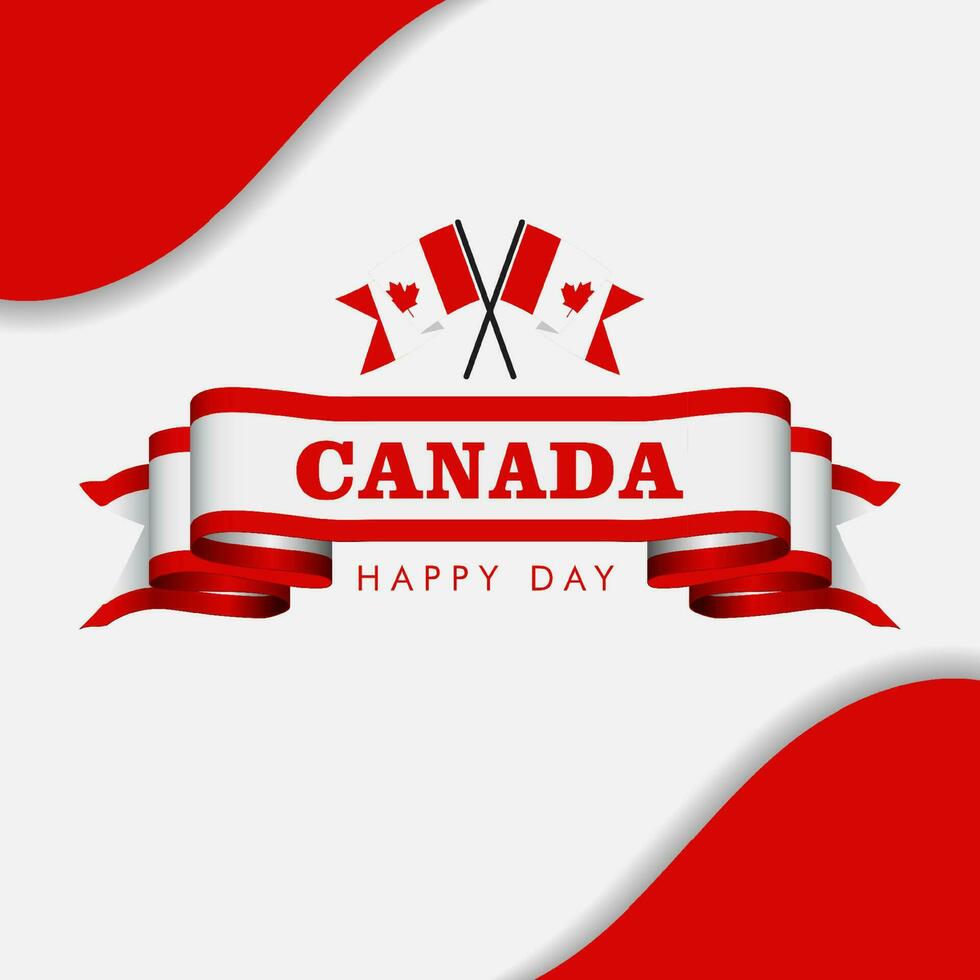 Canada giorno, Canada nazione bandiera e simboli nazionale Canada giorno sfondo fuochi d'artificio vettore