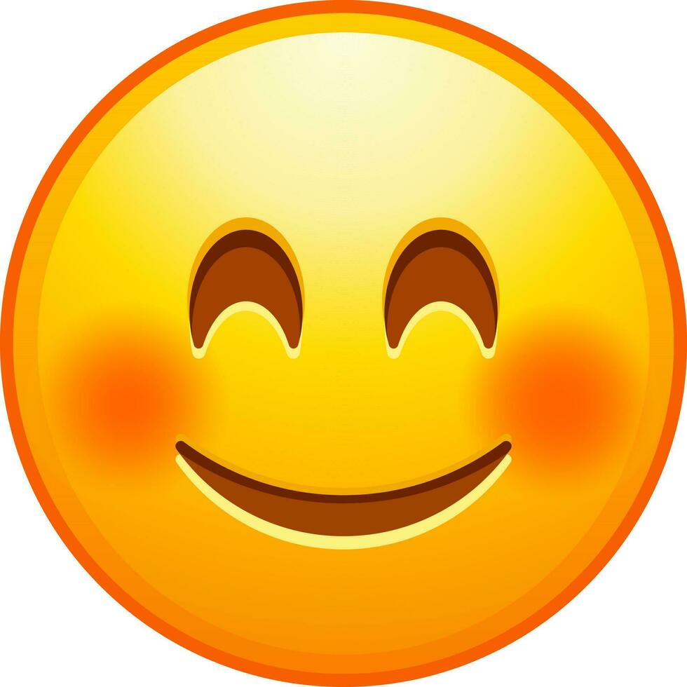 grande impostato di giallo emoji. divertente emoticon facce con facciale espressioni. vettore