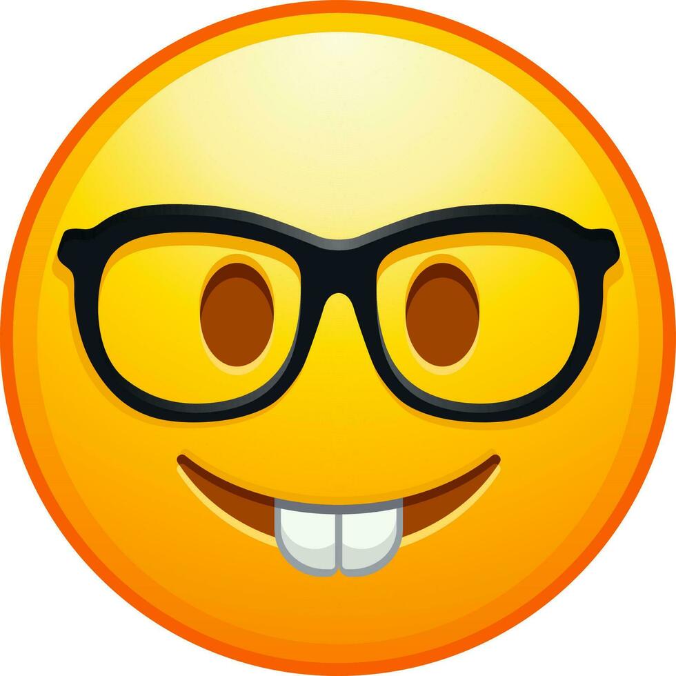 grande impostato di giallo emoji. divertente emoticon facce con facciale espressioni. vettore