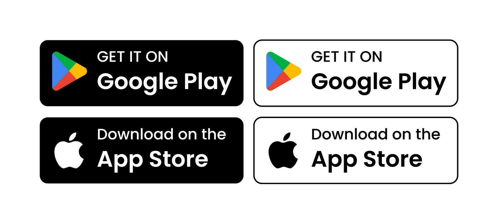distintivo Google giocare e App memorizzare pulsante Scarica vettore