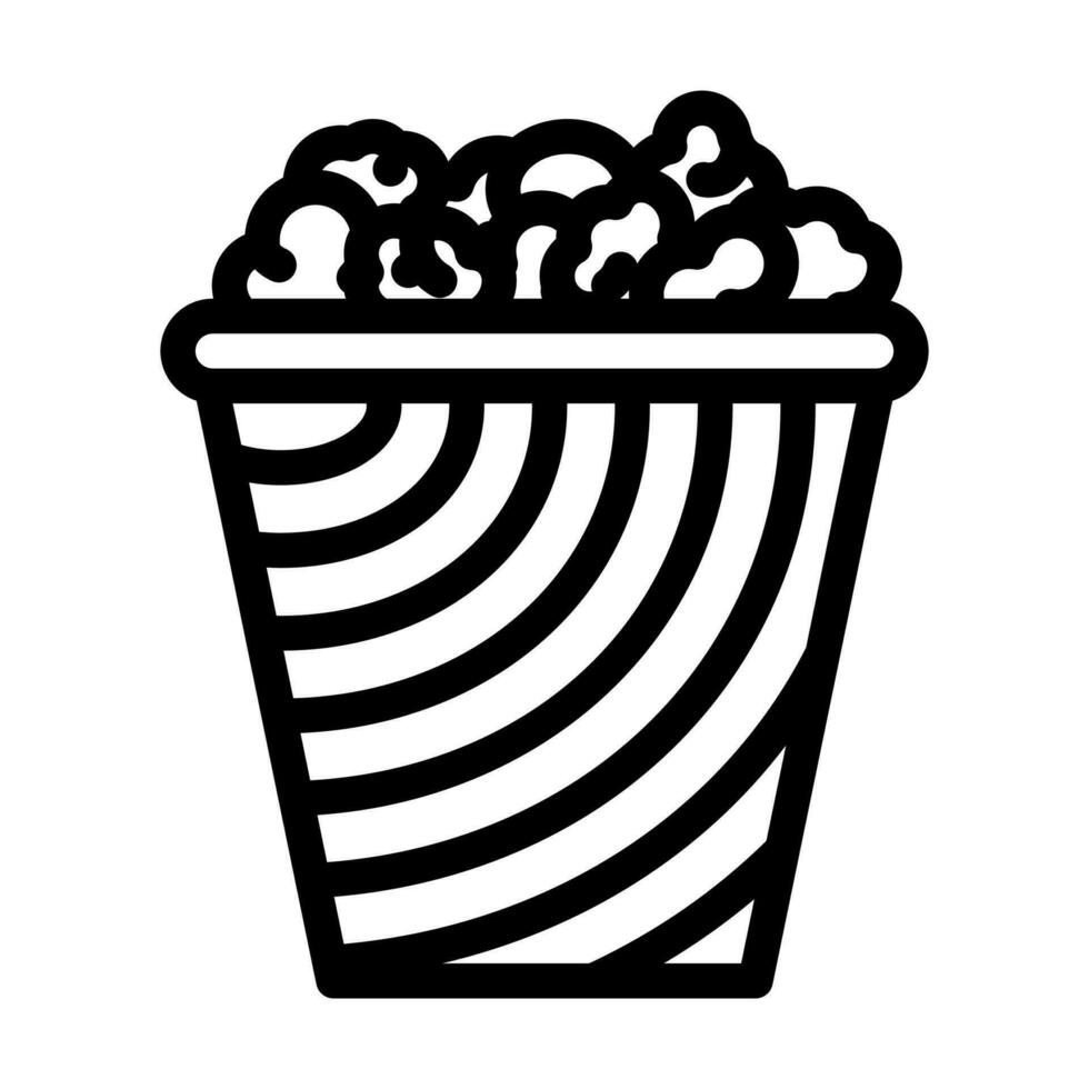 dolce arcobaleno Popcorn cibo linea icona vettore illustrazione