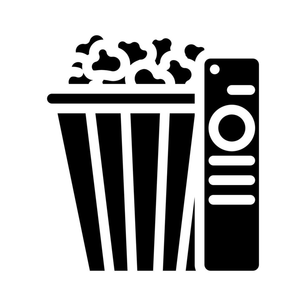 Popcorn film cinema glifo icona vettore illustrazione