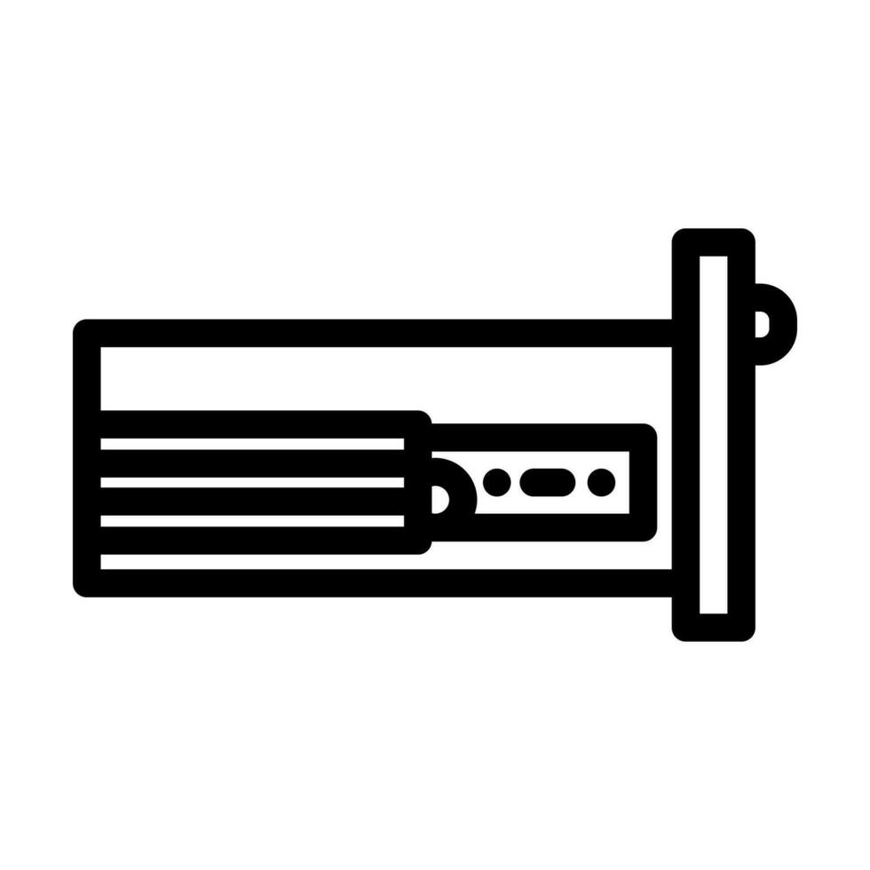 cassetto diapositiva hardware mobilia adattamento linea icona vettore illustrazione