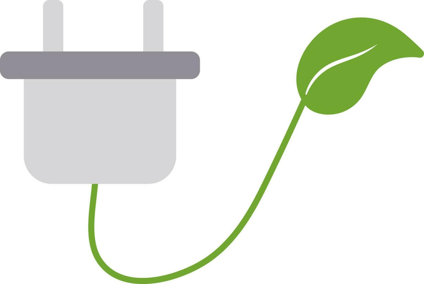 eco energia conservazione icona nel grigio e verde colore. vettore