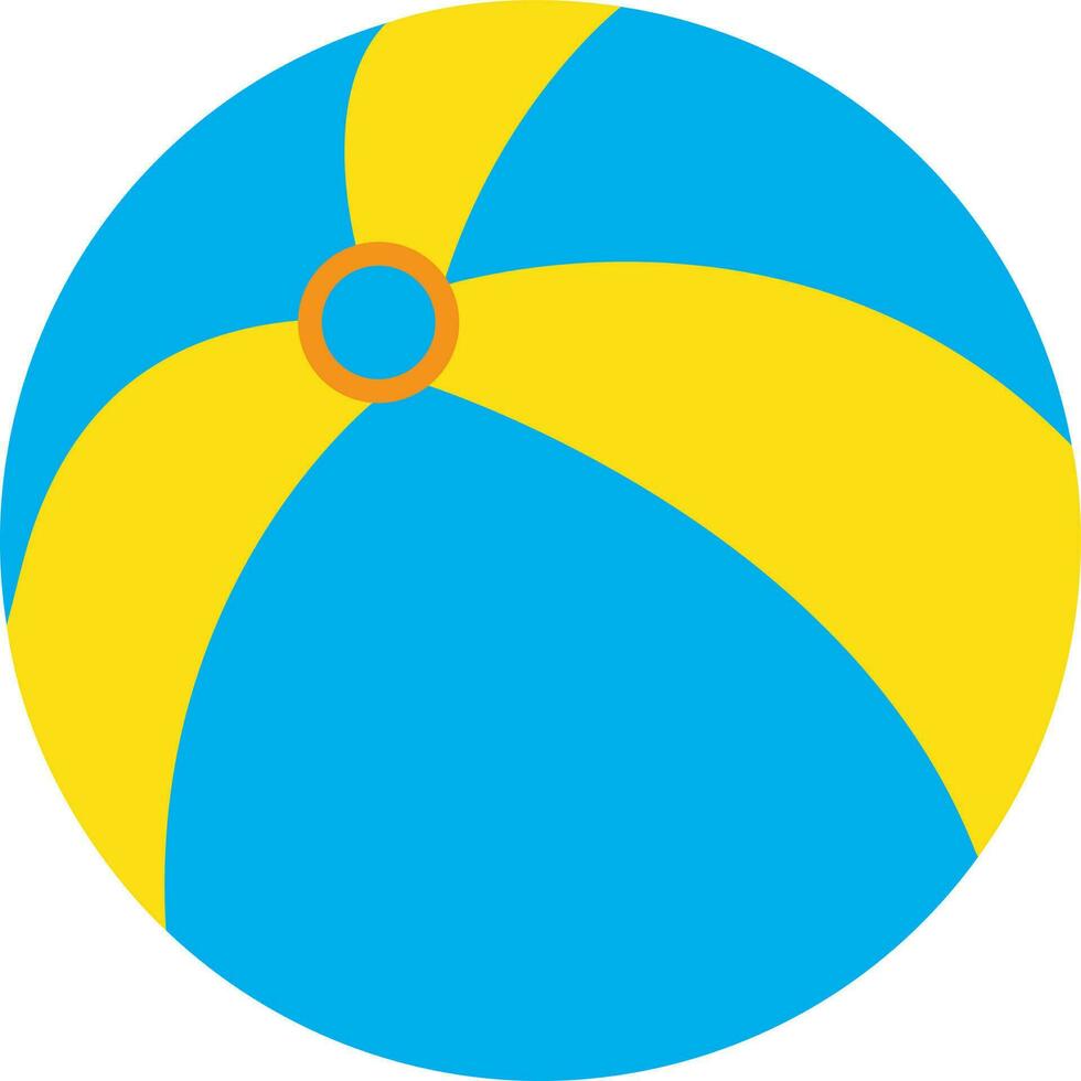 illustrazione di spiaggia palla icona nel colore. vettore