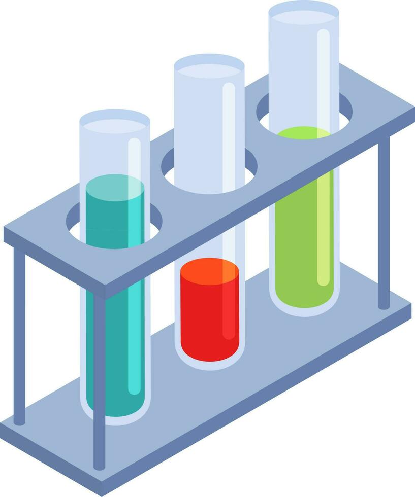 3d illustrazione di test tubi su bianca sfondo. vettore