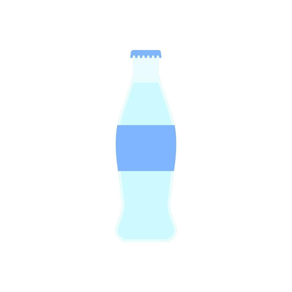 bottiglia di bibita piatto design vettore illustrazione. morbido bevanda icona