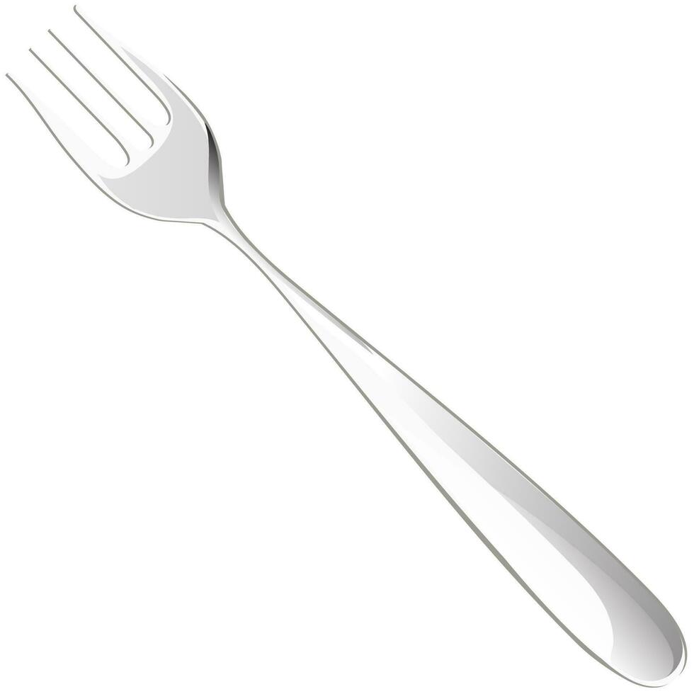 illustrazione di un' forchetta nel grigio colore. vettore