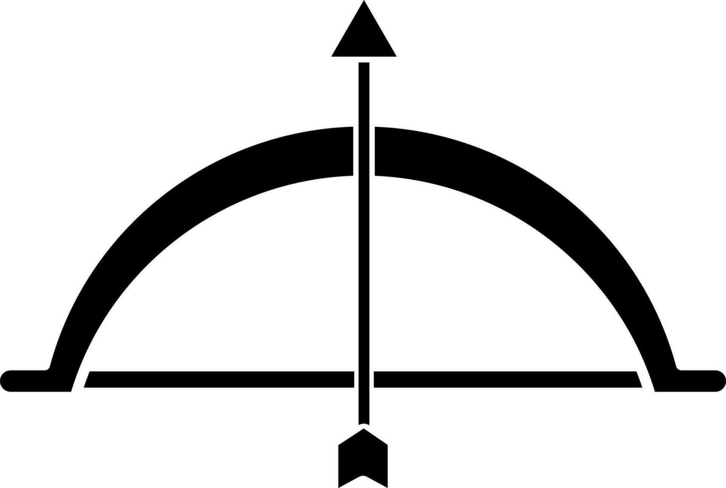 arco e freccia icona o simbolo. vettore