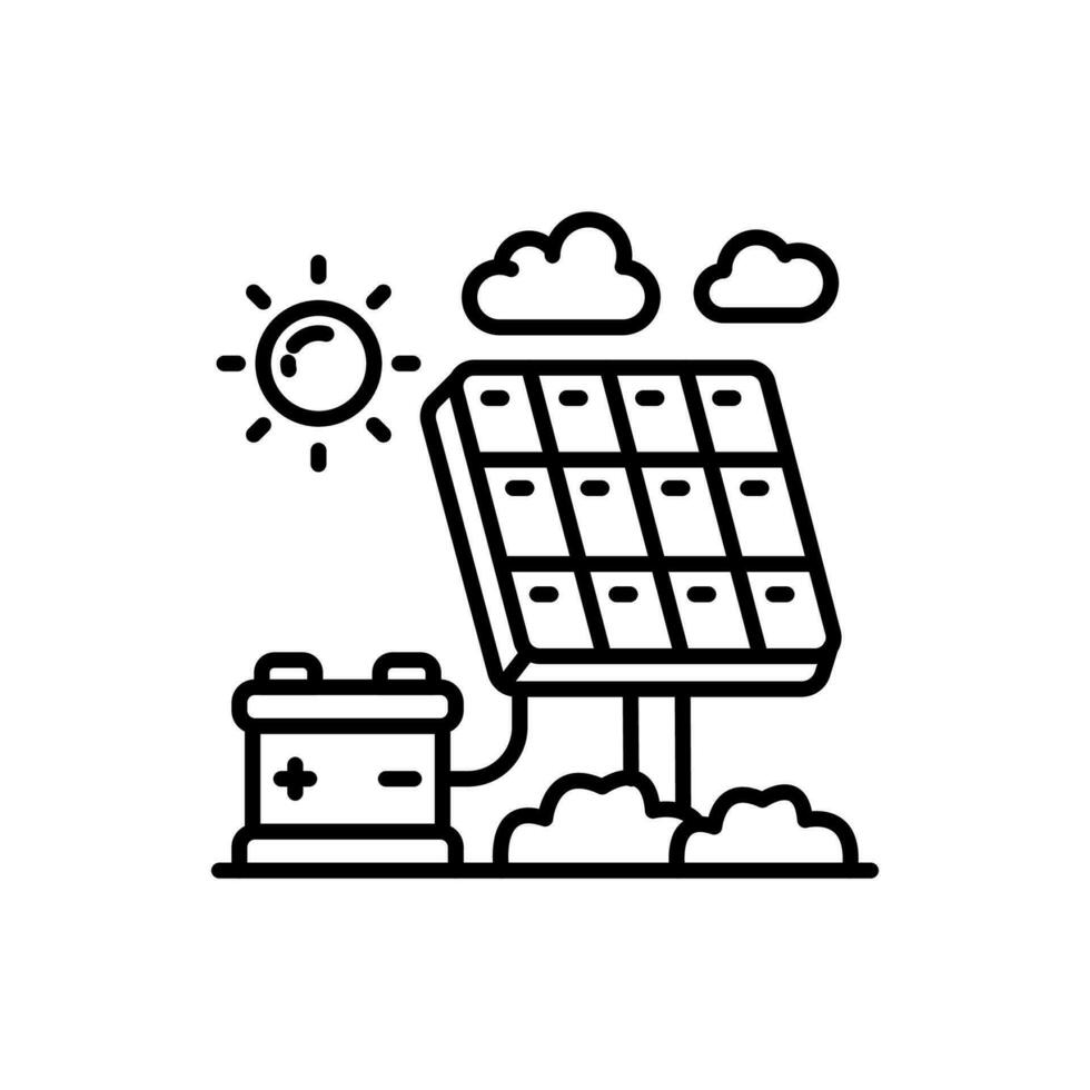 solare cellule icona nel vettore. illustrazione vettore