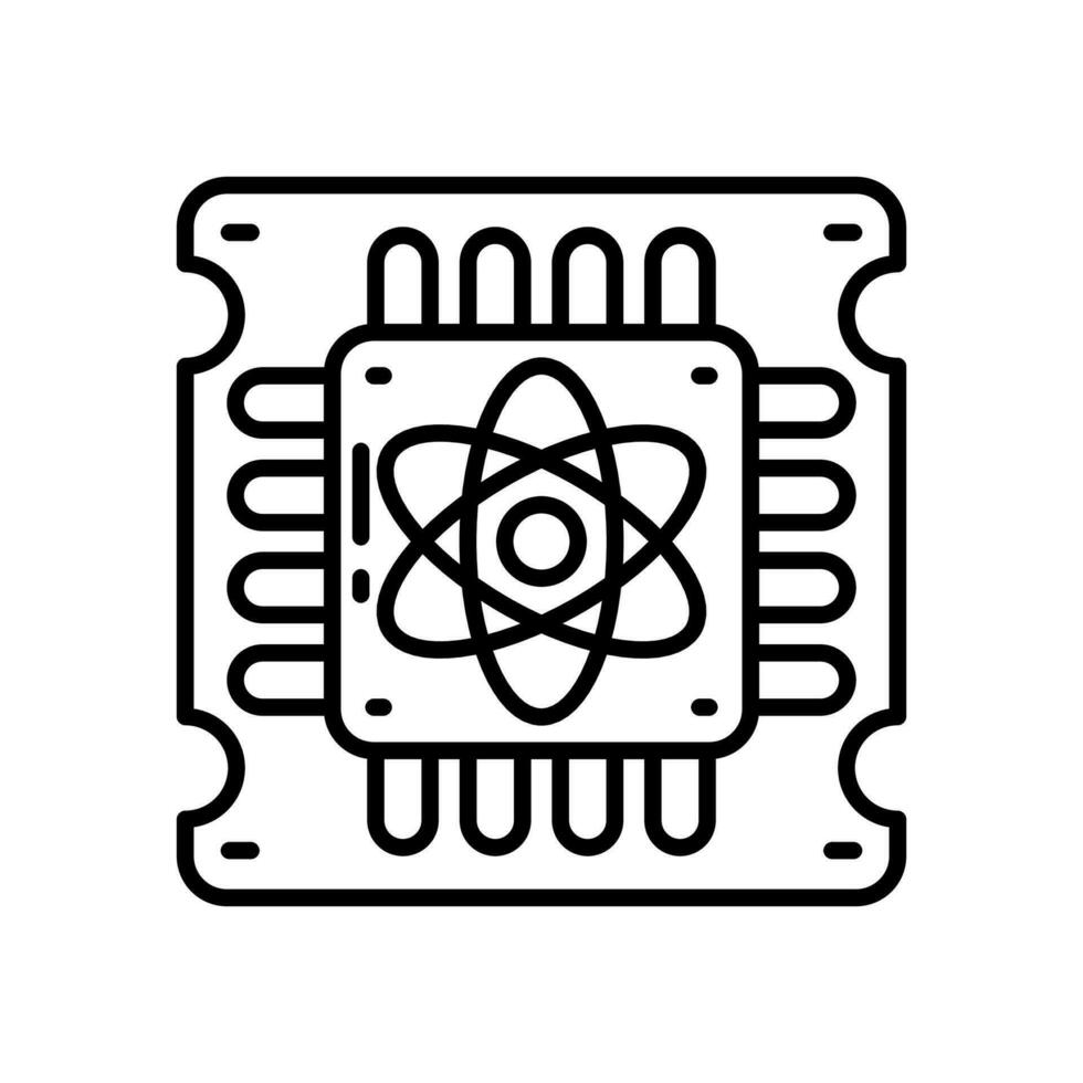 quantistico calcolo icona nel vettore. illustrazione vettore