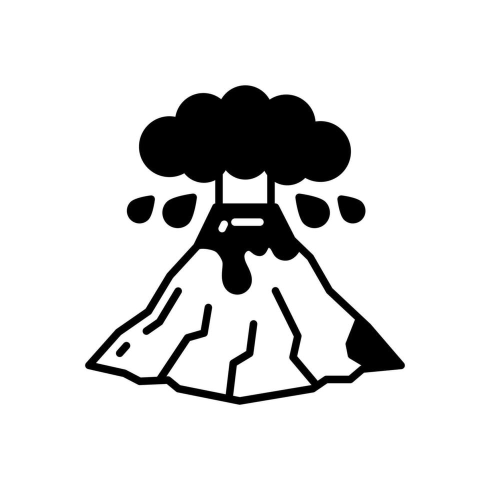 vulcanico eruzione icona nel vettore. illustrazione vettore
