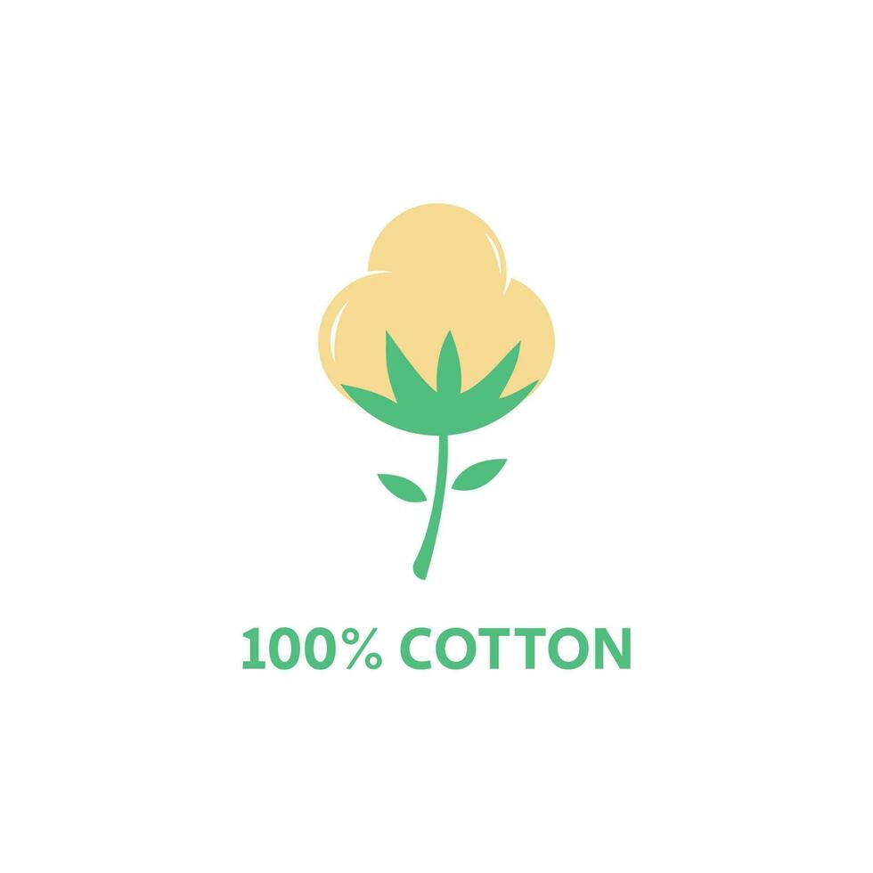 biologico cotone logo modello vettore illustrazione