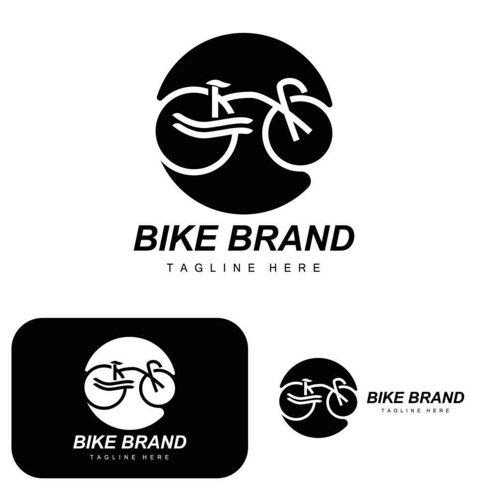 bicicletta logo, veicolo vettore, bicicletta silhouette icona, semplice design ispirazione vettore