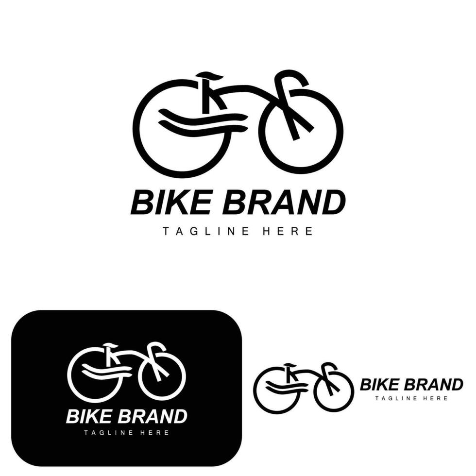 bicicletta logo, veicolo vettore, bicicletta silhouette icona, semplice design ispirazione vettore